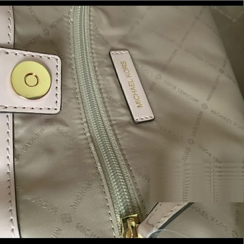 Michael Kors Sienna Leather with Canvas Large Tote